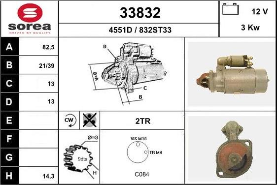 EAI 33832 - Стартер autospares.lv