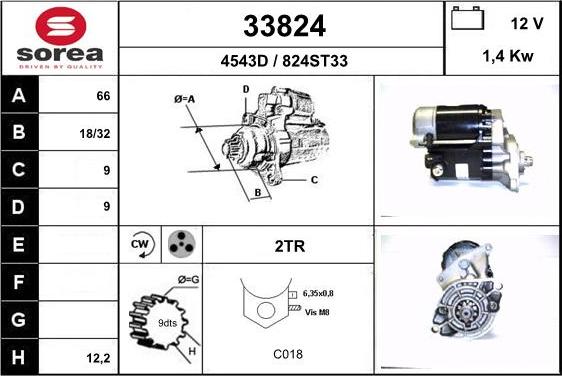 EAI 33824 - Стартер autospares.lv