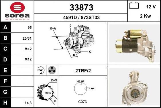 EAI 33873 - Стартер autospares.lv