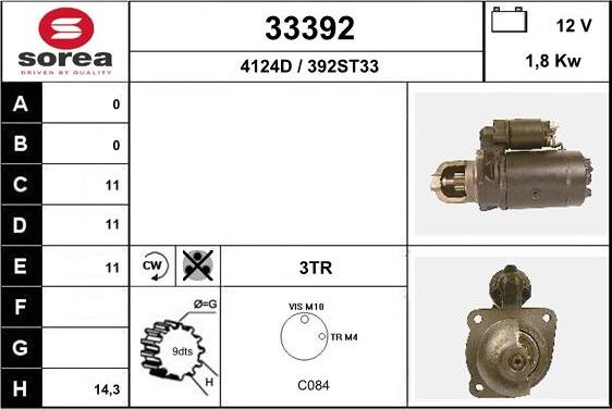 EAI 33392 - Стартер autospares.lv