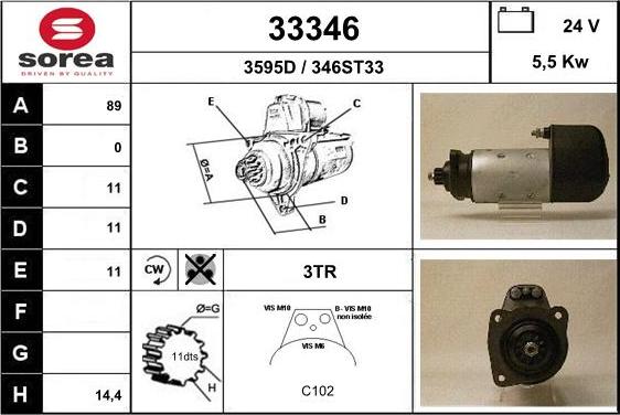 EAI 33346 - Стартер autospares.lv