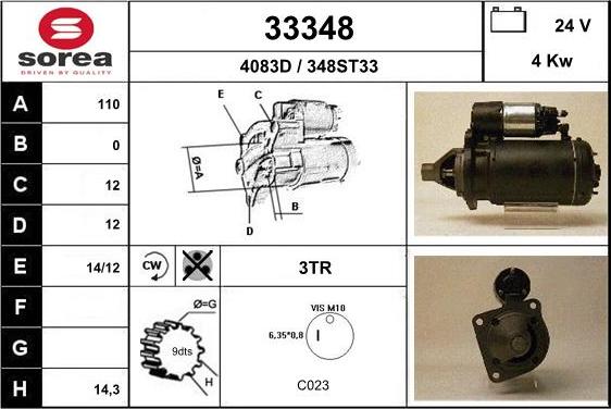 EAI 33348 - Стартер autospares.lv