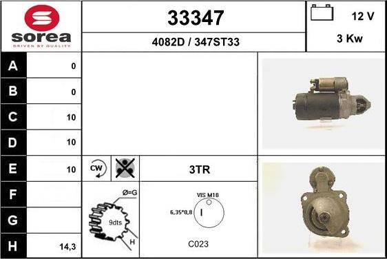 EAI 33347 - Стартер autospares.lv