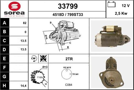 EAI 33799 - Стартер autospares.lv