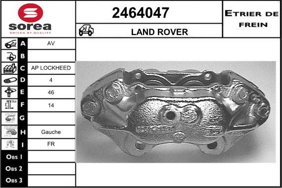 EAI 2464047 - Тормозной суппорт autospares.lv