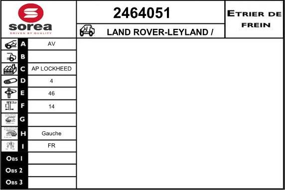 EAI 2464051 - Тормозной суппорт autospares.lv