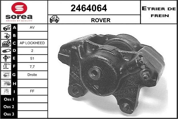 EAI 2464064 - Тормозной суппорт autospares.lv