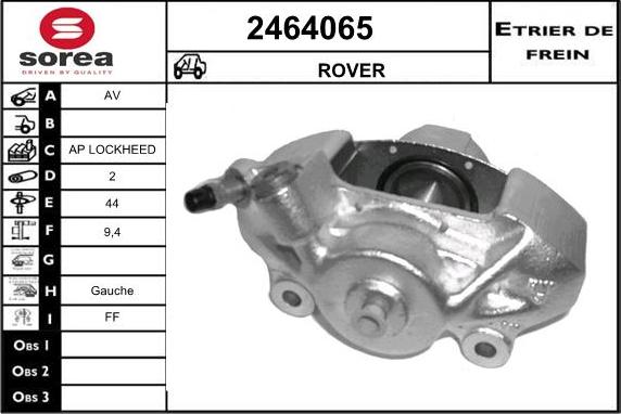 EAI 2464065 - Тормозной суппорт autospares.lv