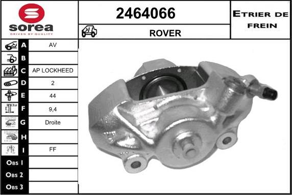 EAI 2464066 - Тормозной суппорт autospares.lv