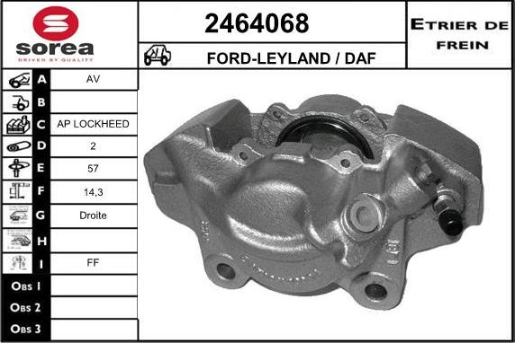 EAI 2464068 - Тормозной суппорт autospares.lv