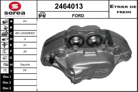 EAI 2464013 - Тормозной суппорт autospares.lv