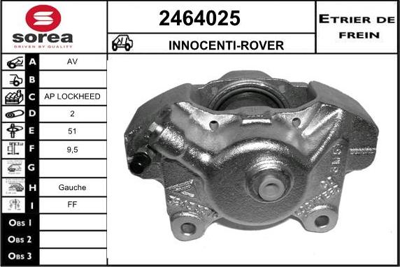 EAI 2464025 - Тормозной суппорт autospares.lv