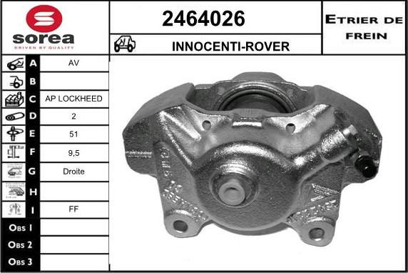 EAI 2464026 - Тормозной суппорт autospares.lv