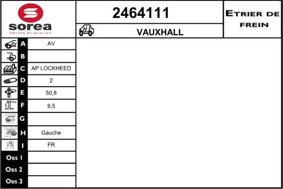 EAI 2464111 - Тормозной суппорт autospares.lv