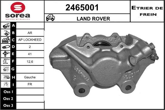 EAI 2465001 - Тормозной суппорт autospares.lv