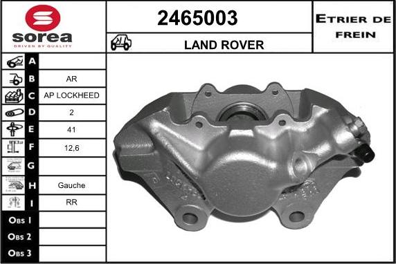 EAI 2465003 - Тормозной суппорт autospares.lv