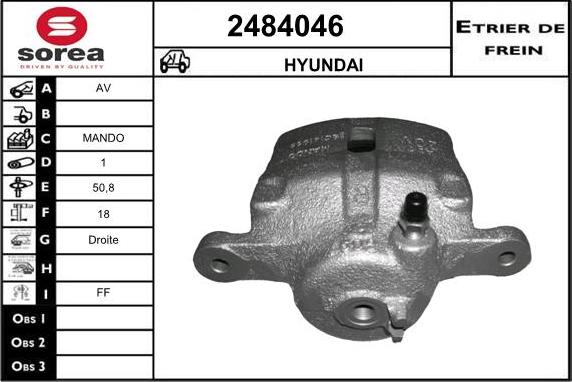 EAI 2484046 - Тормозной суппорт autospares.lv