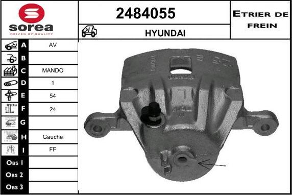 EAI 2484055 - Тормозной суппорт autospares.lv