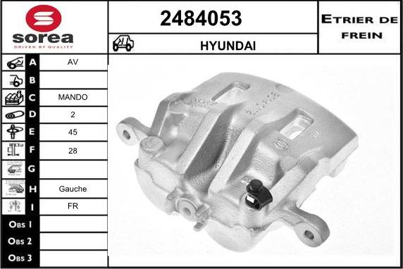 EAI 2484053 - Тормозной суппорт autospares.lv