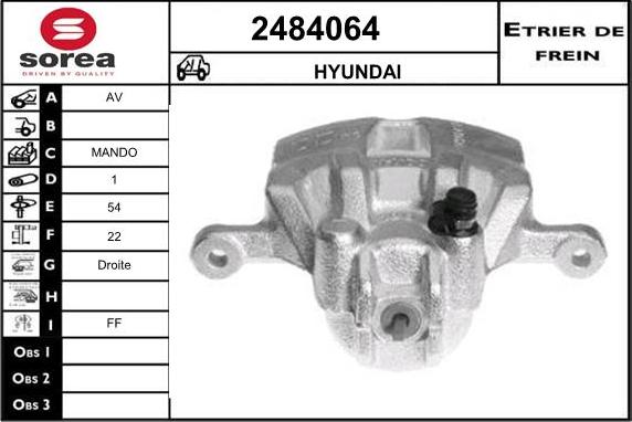 EAI 2484064 - Тормозной суппорт autospares.lv