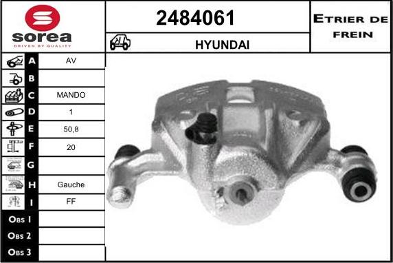 EAI 2484061 - Тормозной суппорт autospares.lv