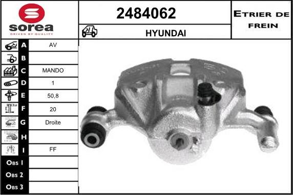 EAI 2484062 - Тормозной суппорт autospares.lv