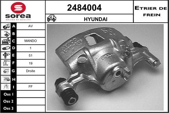 EAI 2484004 - Тормозной суппорт autospares.lv