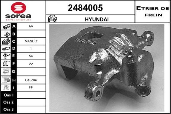 EAI 2484005 - Тормозной суппорт autospares.lv