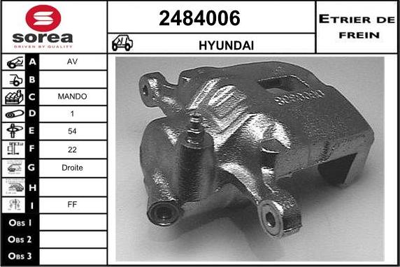 EAI 2484006 - Тормозной суппорт autospares.lv