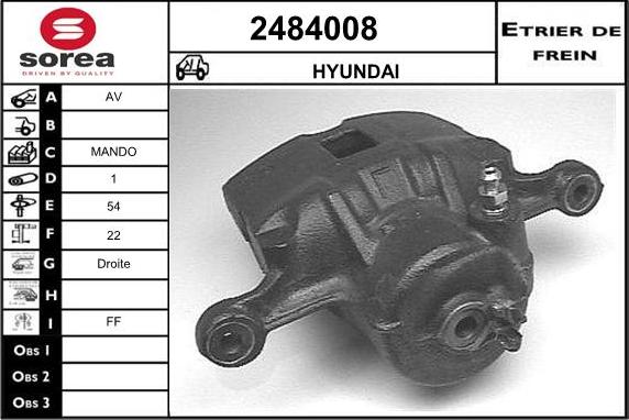 EAI 2484008 - Тормозной суппорт autospares.lv