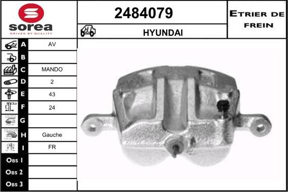 EAI 2484079 - Тормозной суппорт autospares.lv