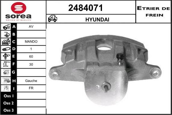 EAI 2484071 - Тормозной суппорт autospares.lv