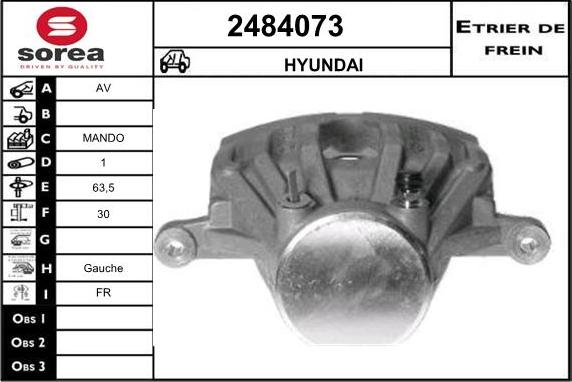 EAI 2484073 - Тормозной суппорт autospares.lv