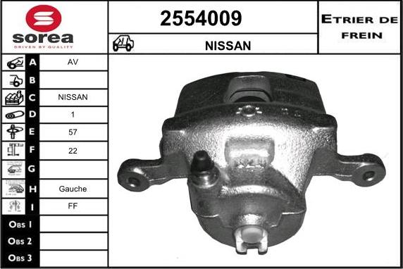 EAI 2554009 - Тормозной суппорт autospares.lv