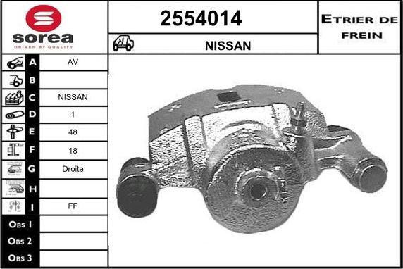 EAI 2554014 - Тормозной суппорт autospares.lv