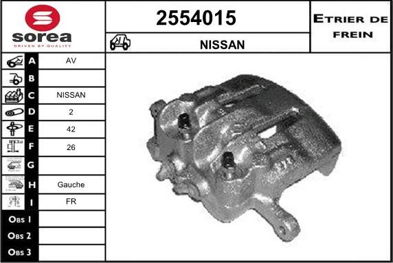 EAI 2554015 - Тормозной суппорт autospares.lv