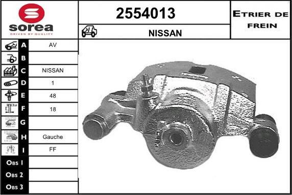 EAI 2554013 - Тормозной суппорт autospares.lv