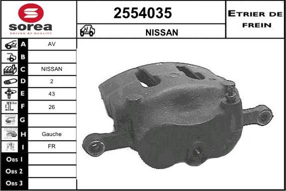 EAI 2554035 - Тормозной суппорт autospares.lv