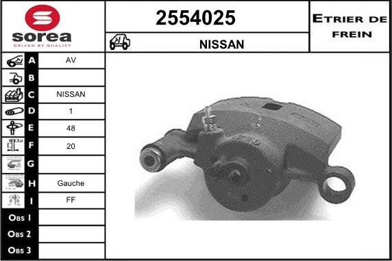 EAI 2554025 - Тормозной суппорт autospares.lv