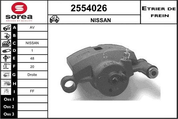 EAI 2554026 - Тормозной суппорт autospares.lv