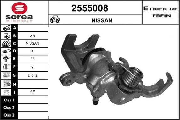 EAI 2555008 - Тормозной суппорт autospares.lv