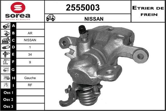 EAI 2555003 - Тормозной суппорт autospares.lv