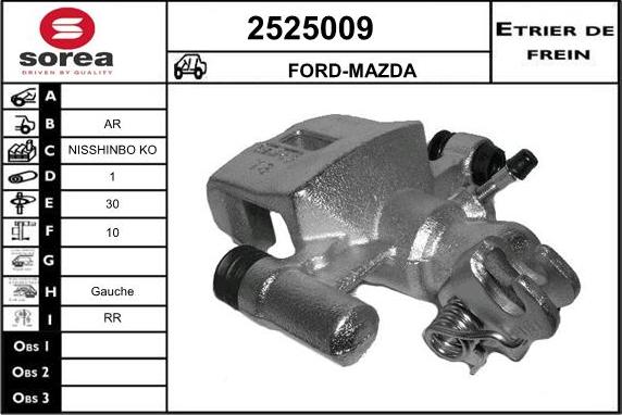 EAI 2525009 - Тормозной суппорт autospares.lv