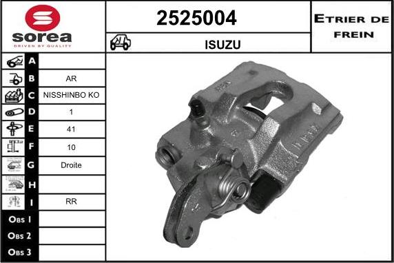 EAI 2525004 - Тормозной суппорт autospares.lv