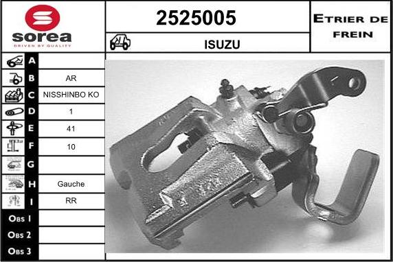 EAI 2525005 - Тормозной суппорт autospares.lv