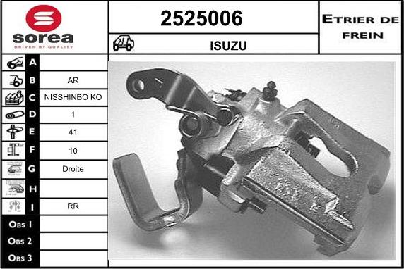 EAI 2525006 - Тормозной суппорт autospares.lv