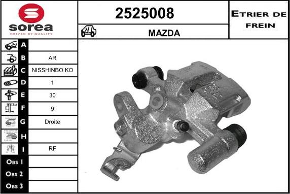 EAI 2525008 - Тормозной суппорт autospares.lv