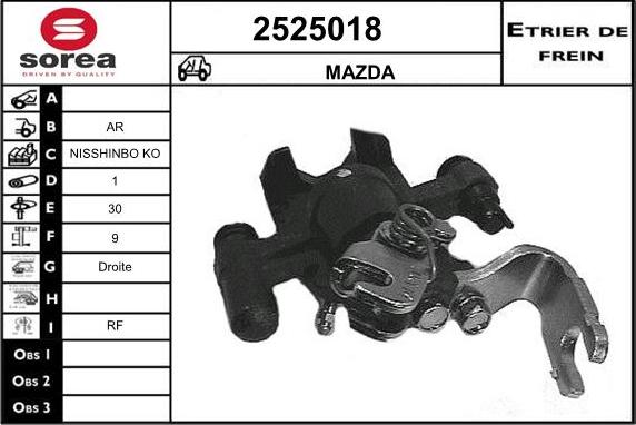 EAI 2525018 - Тормозной суппорт autospares.lv