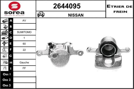 EAI 2644095 - Тормозной суппорт autospares.lv