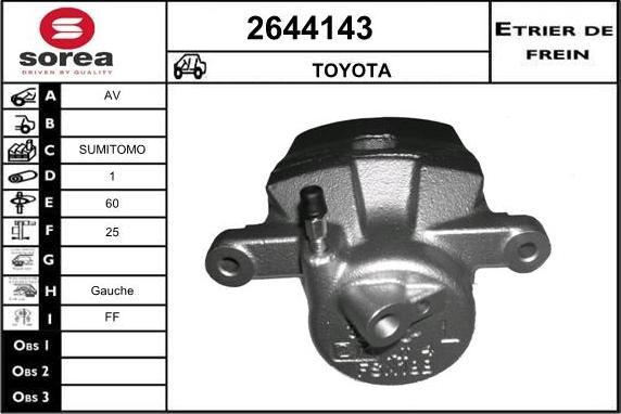 EAI 2644143 - Тормозной суппорт autospares.lv